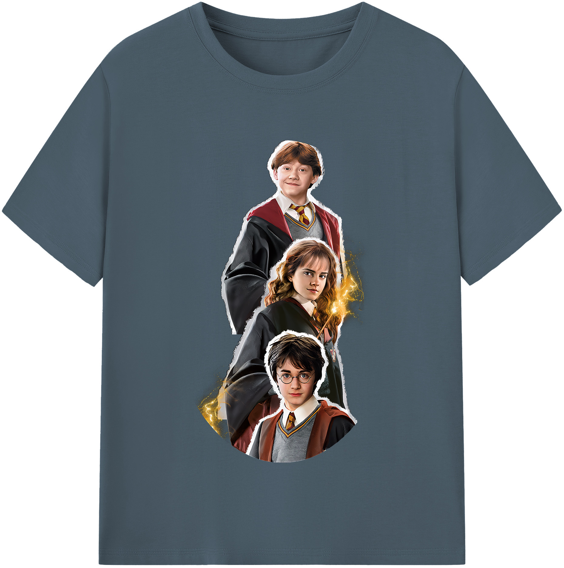 （画像用） Harry Potter ハリー・ポッターシリーズ 綿100％半袖Tシャツ（フロントプリント）